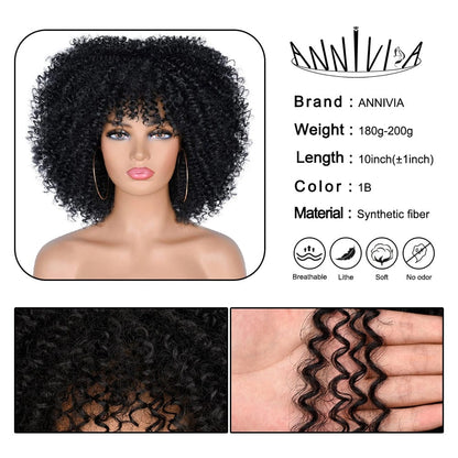 Cap Point Melinda Short Synthetic Ombre Glueless Cosplay Hair Afro Kinky Curly Wigs