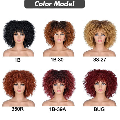 Cap Point Melinda Short Synthetic Ombre Glueless Cosplay Hair Afro Kinky Curly Wigs