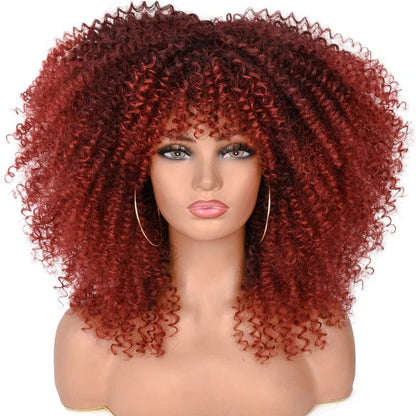 Cap Point Melinda Short Synthetic Ombre Glueless Cosplay Hair Afro Kinky Curly Wigs