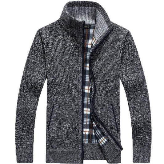 Cap Point Men's Knitted Sweater Coat