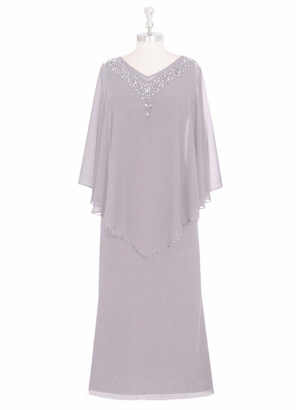 Cap Point Mother of The Bride Dresses Grace V-neck with Chiffon Beading Mother Dress