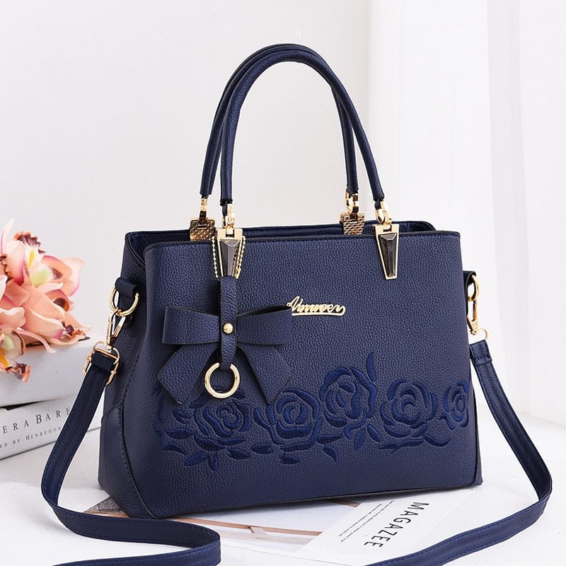 Cap Point Navy Blue / 30cm Gertrude Luxury Designer Messenger Shoulder Handbag