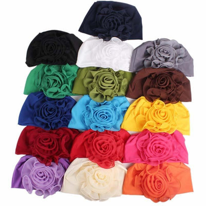 Cap Point New Large Flower Stretch Head Scarf Hat