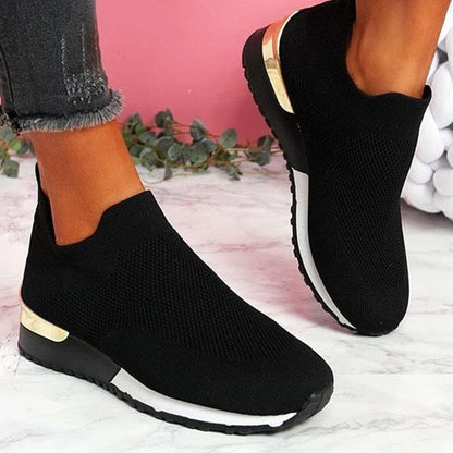 Cap Point New Spring Knitting Mesh Breathable Platform Sneakers