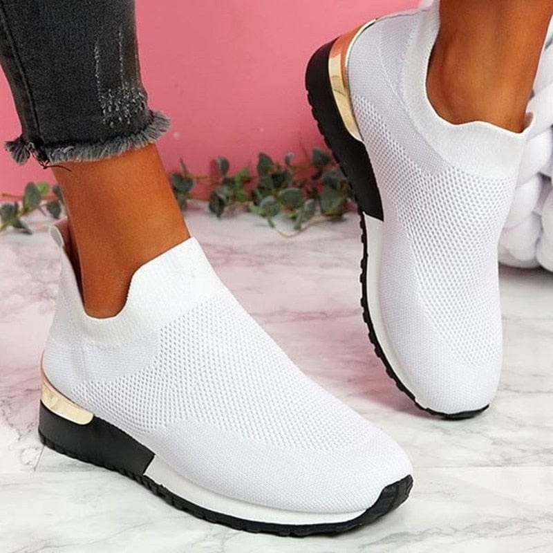 Cap Point New Spring Knitting Mesh Breathable Platform Sneakers