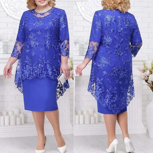 Cap Point On Point Lace Mother Of The Bride Dress