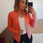 Cap Point Orange / S Elegant Long Sleeve Blazer for Office Ladies