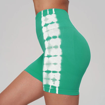 Cap Point Persian Green / M Aimee Seamless Tie Dye Sport Shorts