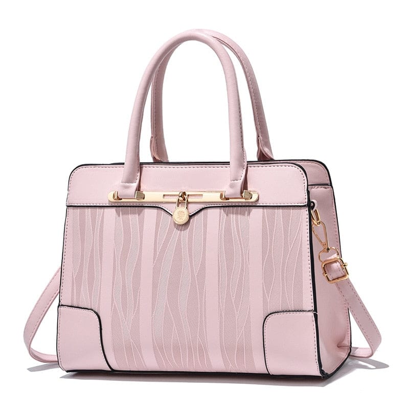 Cap Point Pink / 30x14x23cm Denise Leather High Quality Trunk Shoulder Tote Bag