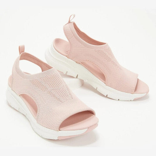 Cap Point Pink / 35 Summer Comfort Platform Beach Wedge Roman Sandals