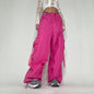 Cap Point Pink / S Beline Pumpkin Chute Drawstring Loose Oversized Multi Pocket Sweatpants