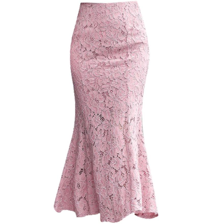 Cap Point Prisca High waist trumpet mermaid lace retro skirt