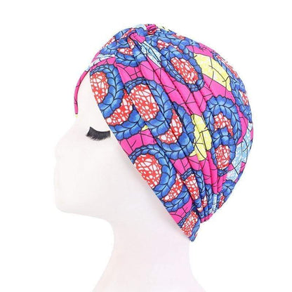 Cap Point Purple Pink Trendy printed hijab bonnet