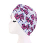 Cap Point Purple White Trendy printed hijab bonnet