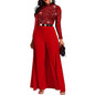 Cap Point Red 1 / M Raissa Sequined Fashion Full Sleeve High Waist Jumpsuit