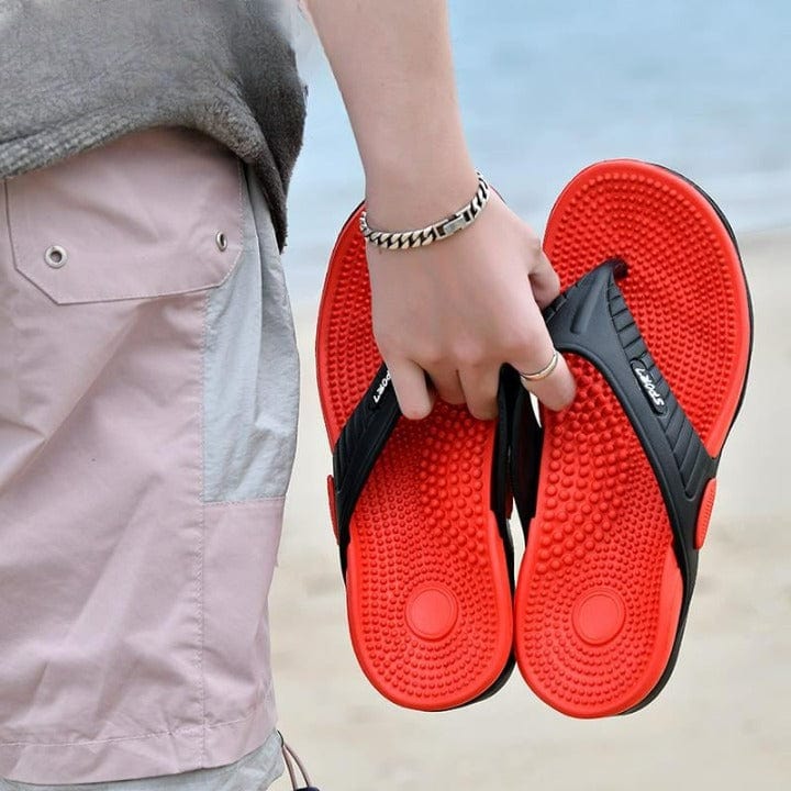 Cap Point Red / 7 Mens Summer Flip-flops