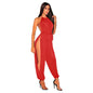 Cap Point Red / S Andreas Hollow Out Sleeveless O-Neck Belt Lace Up Jumpsuit