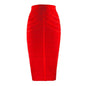 Cap Point Red / S Belline Bandage Vintage Summer Midi Skirt