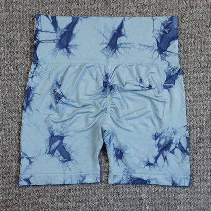 Cap Point Sky Blue / M Aimee Seamless Tie Dye Sport Shorts