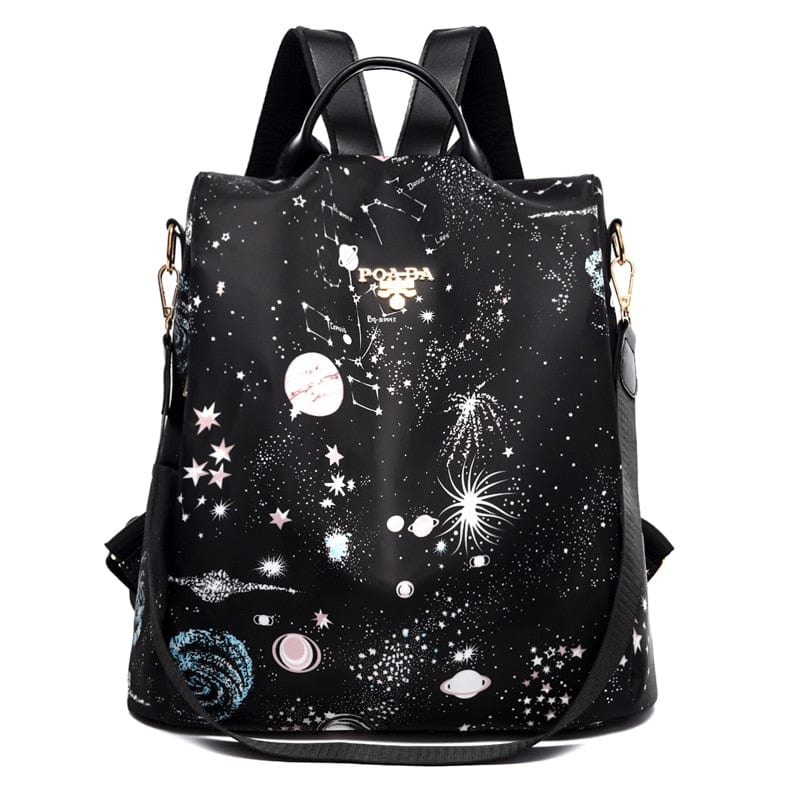 Cap Point Starry sky / One size Denise Multifunctional Anti-theft Large Capacity Travel Oxford Shoulder Backpack
