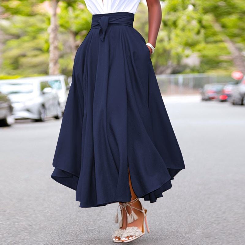 Cap Point Summer Vintage Long Maxi High Waist Skirt