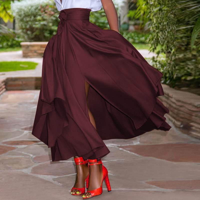 Cap Point Summer Vintage Long Maxi High Waist Skirt