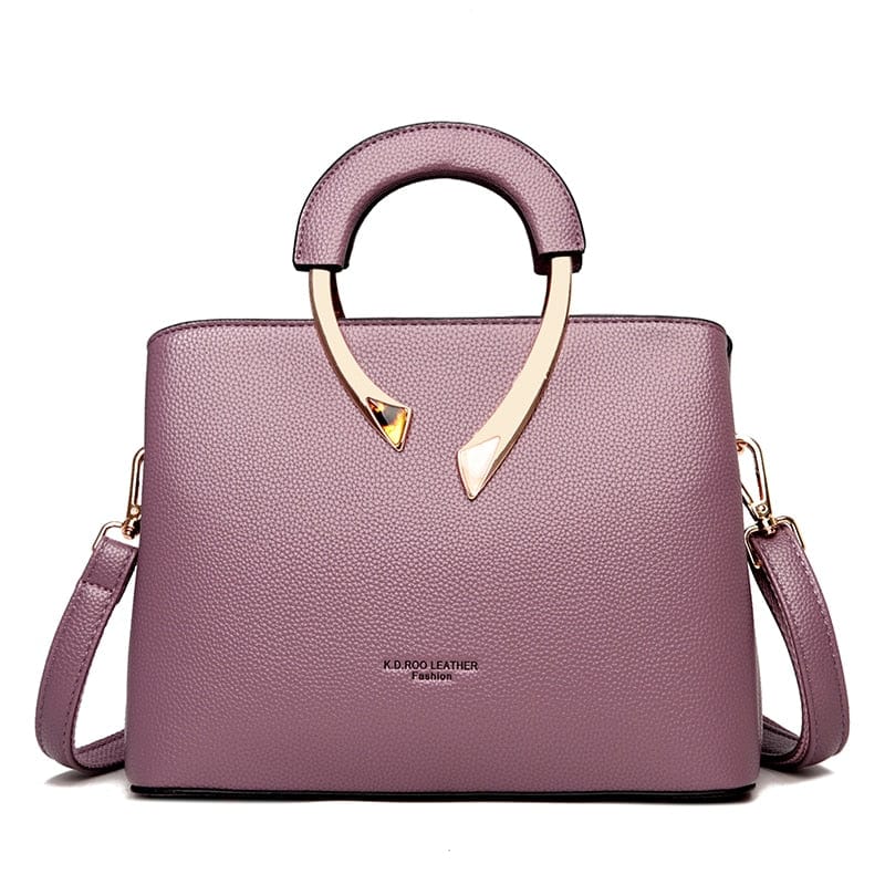 Cap Point Taro purple / One size Denise High Quality Leather Crossbody Shoulder Tote Bag