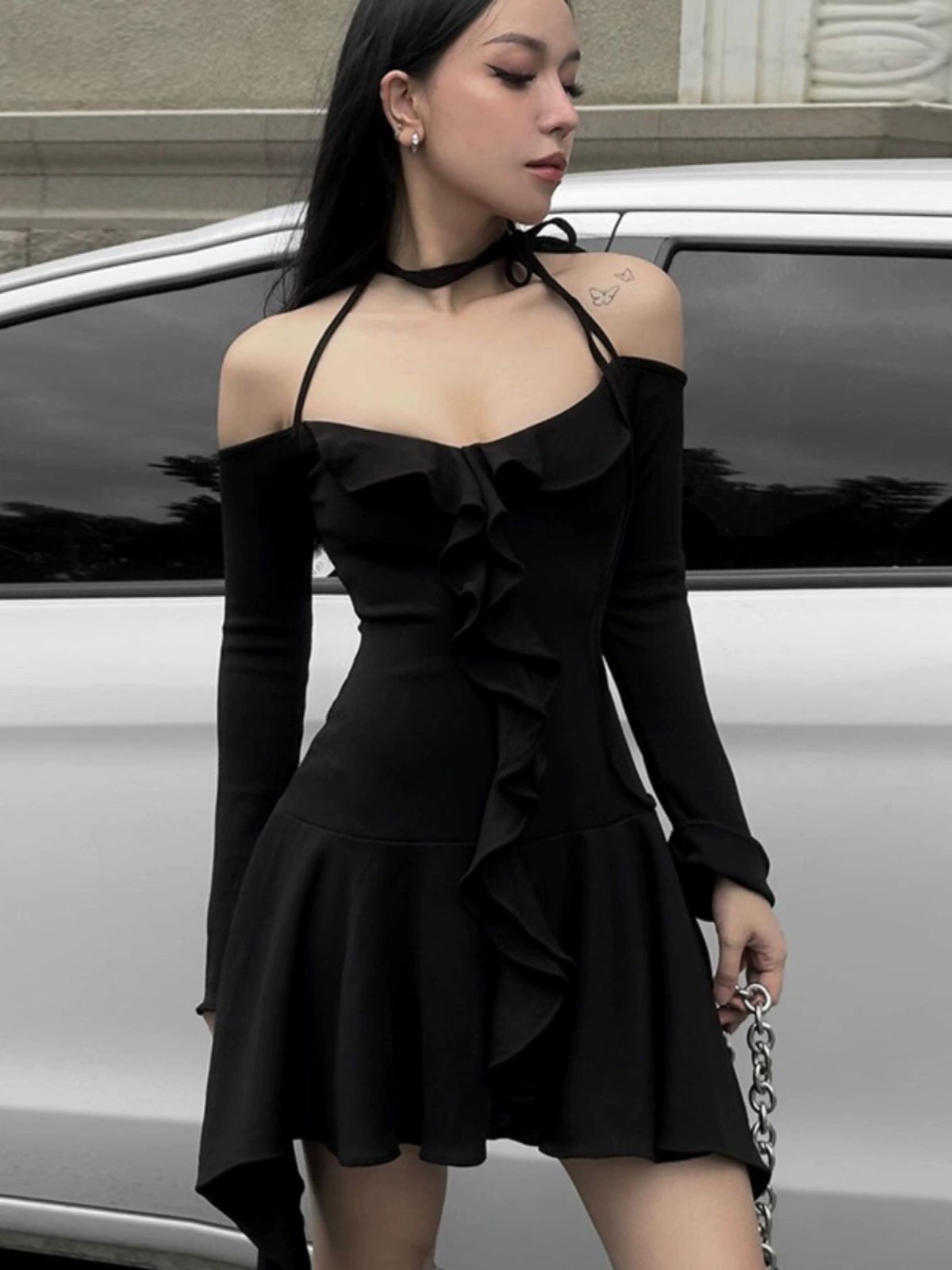 Cap Point Valeria Pure Desire Asymmetrical Design Halterneck Dress