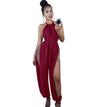 Cap Point Wine red / S Andreas Hollow Out Sleeveless O-Neck Belt Lace Up Jumpsuit