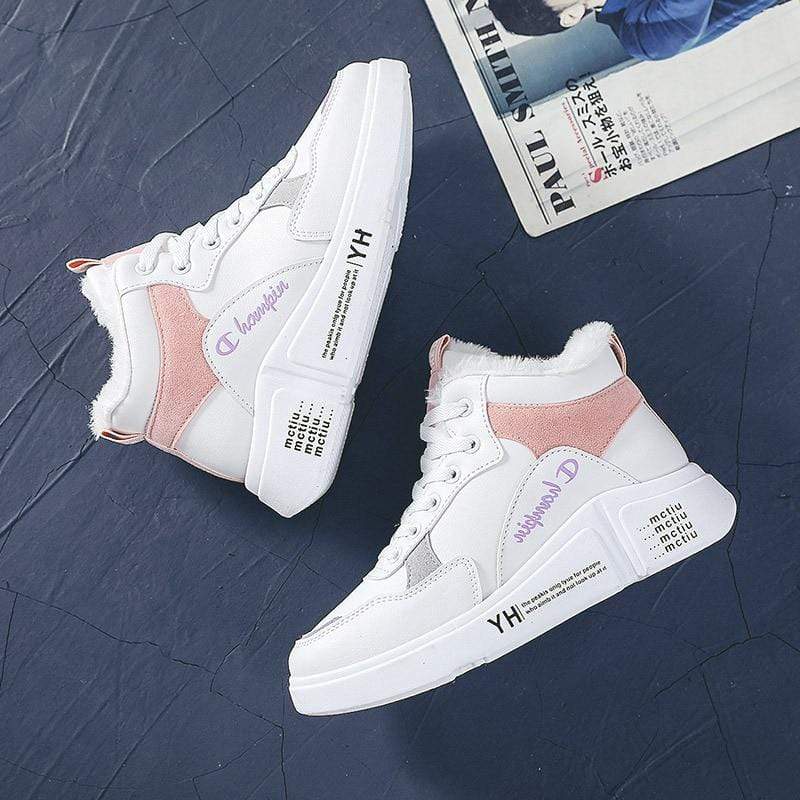 Cap Point Women New White High Top Winter Sneakers