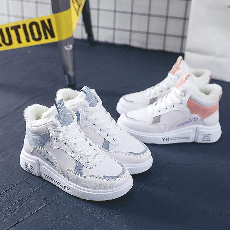 Cap Point Women New White High Top Winter Sneakers