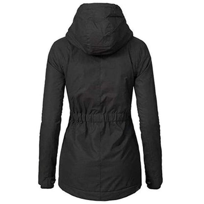 Cap Point Women Waterproof Hooded Fleece Lined Cotton Coat