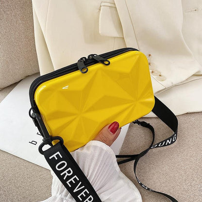 Cap Point Yellow / One size Luxury New Suitcase Shape  Fashion Mini Bag