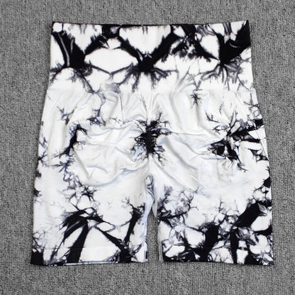 Cap Point ZR-Black White / M Aimee Seamless Tie Dye Sport Shorts